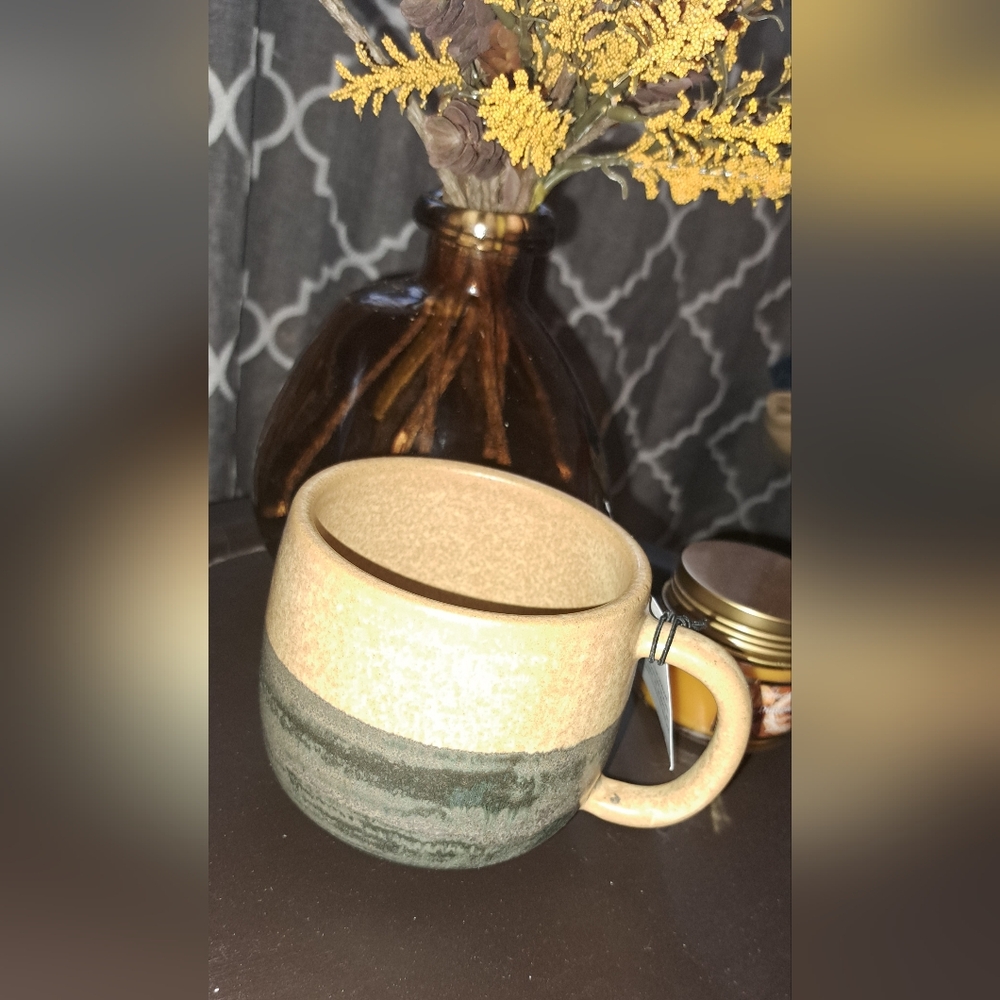 Studio Art Pottery Large Coffee Mug Handcrafted Signed By "The Pottery"